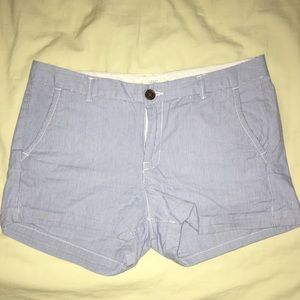 Blue and White striped shorts